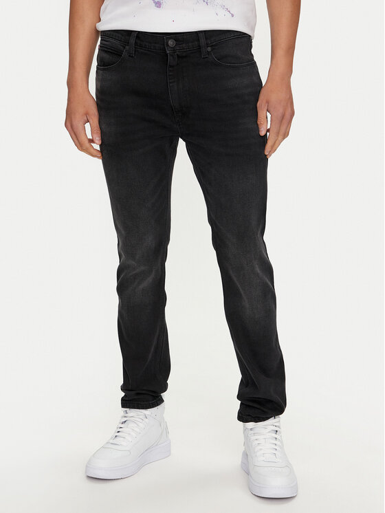 Hugo Džinsi 50524229 Melns Extra Slim Fit