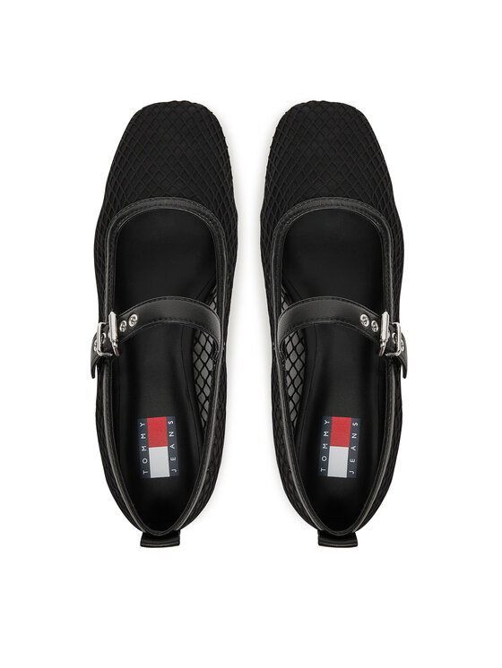 Tommy Jeans Tommy Jeans Μπαλαρίνες Tjw Mesh Maryjane Ballerina EN0EN02872 Μαύρο