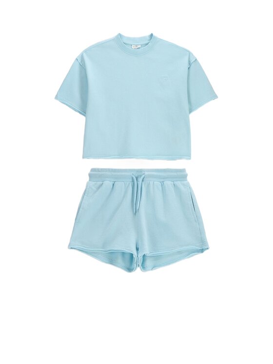 Coccodrillo Coccodrillo Komplet t-shirt i spodenki WC6117403XXG-036 Niebieski Regular Fit