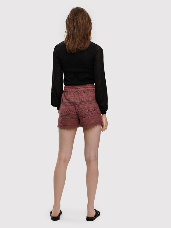 Vero Moda Vero Moda Riidest šortsid Honey 10190155 Bordoopunane Regular Fit