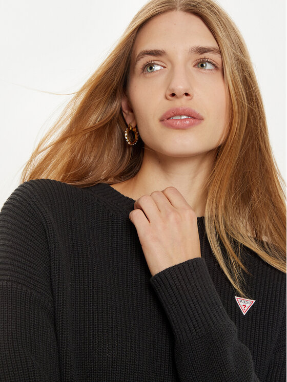 Guess Jeans Guess Jeans Пуловер W4BR08 Z3HM1 Черен Regular Fit