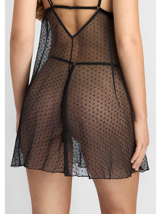 Poupée Marilyn Poupée Marilyn Koszulka piżamowa BLACK ANGEL 01 Czarny A-Line Fit