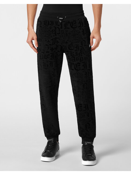 PHILIPP PLEIN PHILIPP PLEIN Jogger nohavice 9619 Čierna Jogger Fit