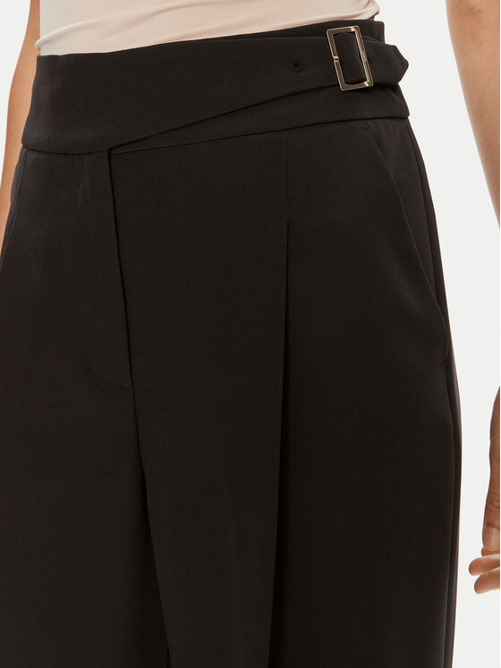 Liu Jo Liu Jo Kalhoty z materiálu CA4200 T2200 Černá Relaxed Fit