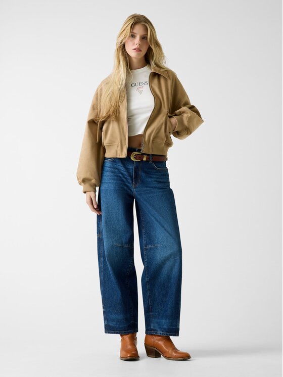 Guess Jeans Guess Jeans Bunda pro přechodné období 180537 Hnědá Classic Fit