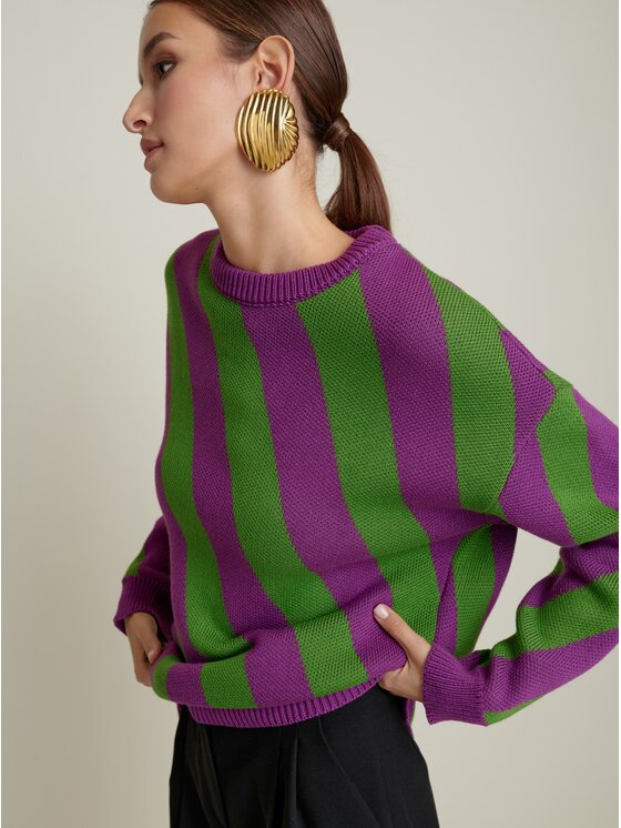 La Mania La Mania Maglione TWISTY 2 Viola Classic Fit