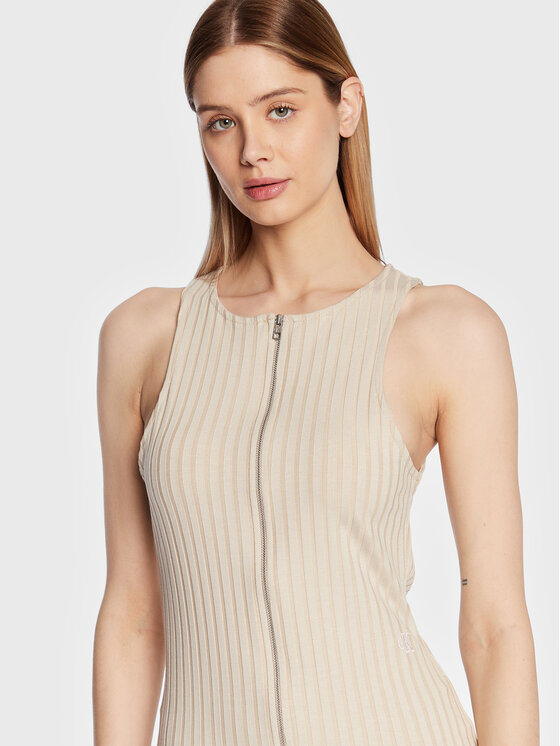 Calvin Klein Jeans Calvin Klein Jeans Rochie de zi J20J220745 Bej Slim Fit