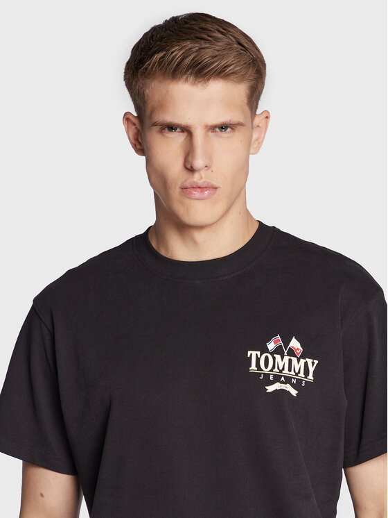 Tommy Jeans Tommy Jeans T-shirt Modern Prep Back Logo DM0DM14997 Crna Relaxed Fit
