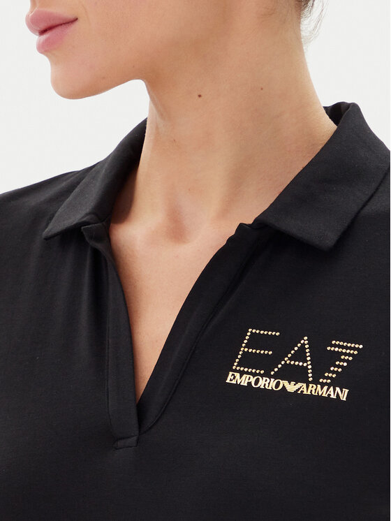 EA7 Emporio Armani EA7 Emporio Armani Тениска с яка и копчета 7W000266 AF12500 UC001 Черен Regular Fit