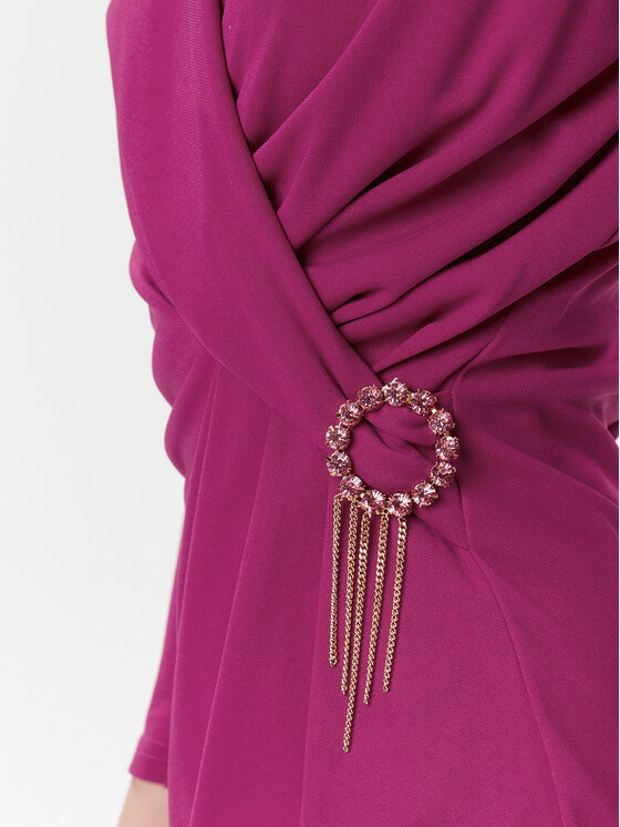 Fracomina Fracomina Coctailkleid FQ23WD1007W62601 Rosa Slim Fit