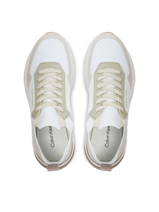 Calvin Klein Calvin Klein Sneakers Low Top Lace Up Mix HM0HM00918 Bianco