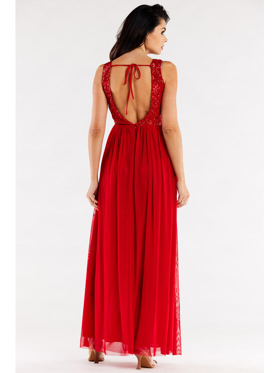 Awama Awama Abito da sera A486 Rosso Basic Fit
