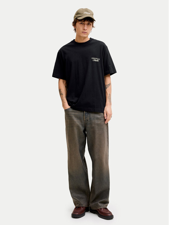 Jack & Jones Jack & Jones Tricou Norrebro Typo 12282898 Negru Regular Fit