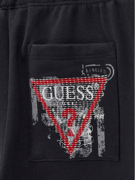 Guess Guess Sporta bikses L6BB04 K6069 Melns Regular Fit