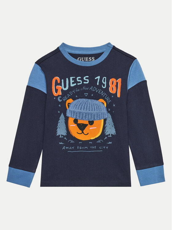 Guess Guess Blusa N4BI05 I3Z14 Blu scuro Regular Fit