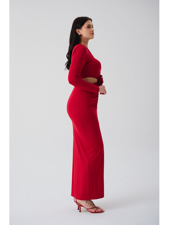 ROSE AVENUE ROSE AVENUE Sukienka elegancka SUKIENKA LUCIA Czerwony Regular Fit