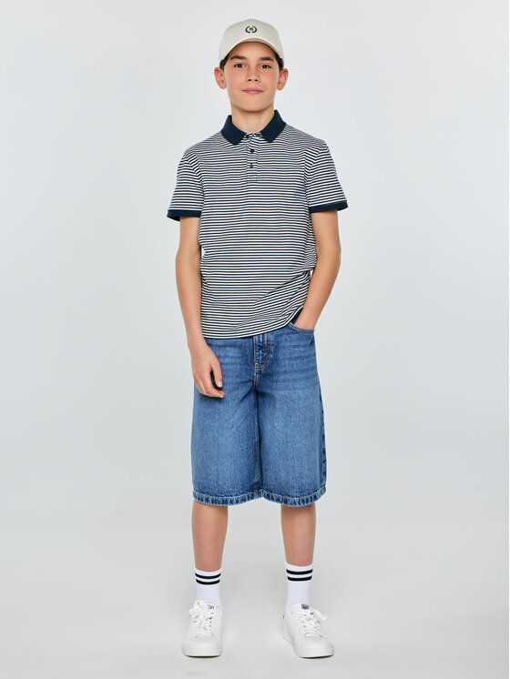 BIG STAR BIG STAR Polo FIKER Granatowy Basic Fit
