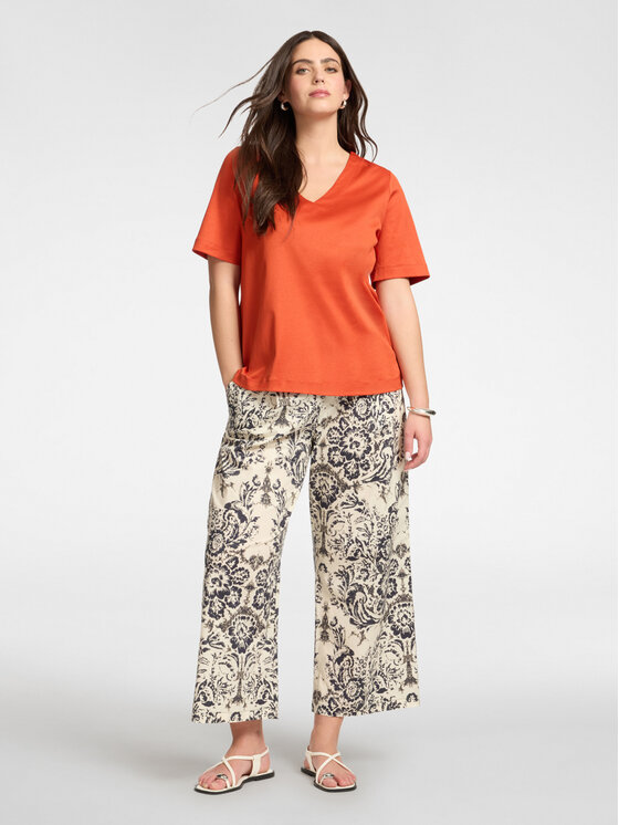 Elena Mirò Elena Mirò T-Shirt G004Z000633N027 Pomarańczowy Regular Fit