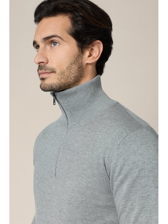 Lancerto Lancerto Sweter Lucan SW073225000078 Szary Regular Fit