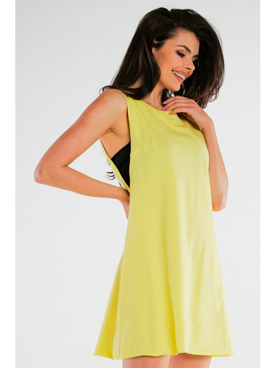 Infinite You Infinite You Sukienka letnia M245 Żółty Basic Fit