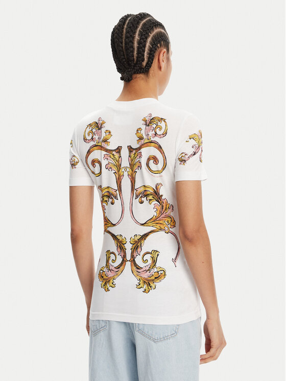 Versace Jeans Couture Versace Jeans Couture T-shirt 78HAH6P8 Bijela Slim Fit