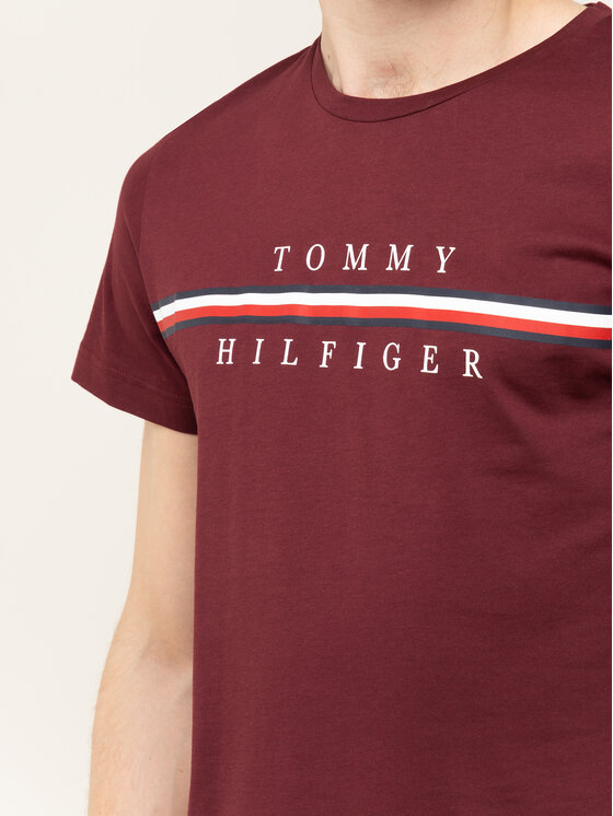 Tommy Hilfiger Tommy Hilfiger Marškinėliai Corp Split MW0MW12520 Bordinė Regular Fit