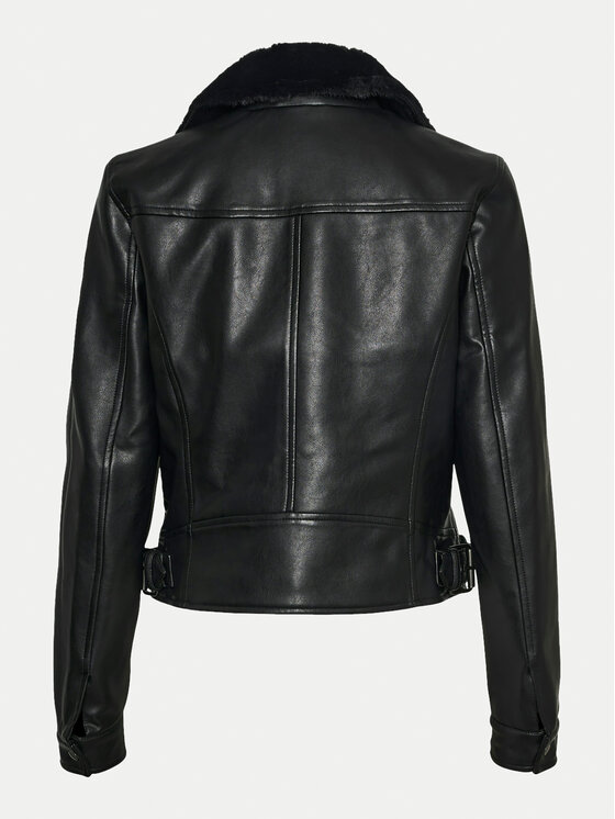 Vero Moda Vero Moda Kurtka z imitacji skóry Hailey 10250405 Czarny Regular Fit