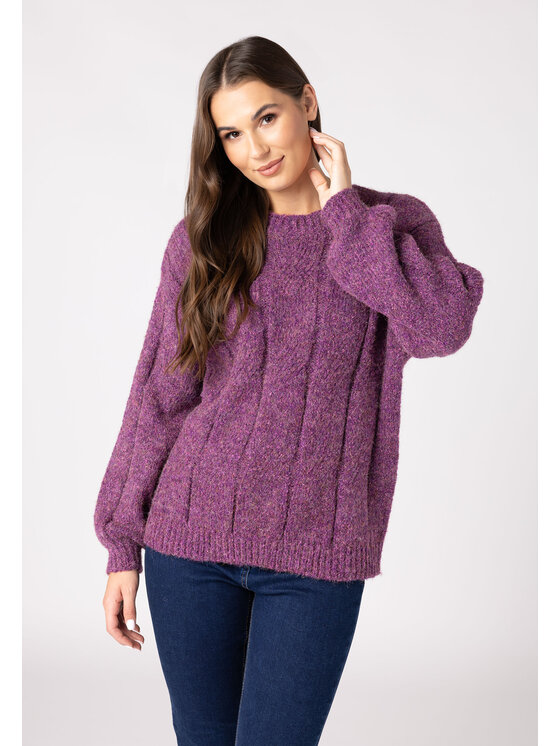 QUIOSQUE Sveter QUIOSQUE 6VL002731 Fialová Regular Fit