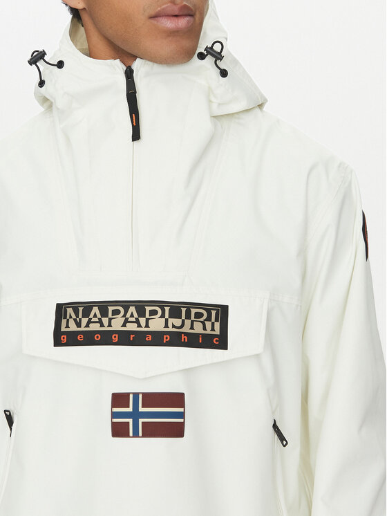 Napapijri Napapijri Anorák Rainforest Next Sum NP0A4ILW Fehér Loose Fit