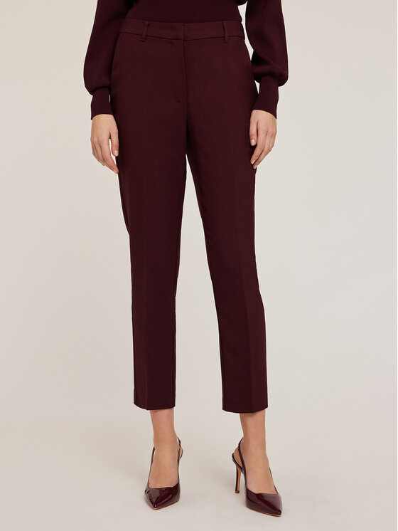 Motivi Motivi Spodnie materiałowe P203Q003759N036 Bordowy Regular Fit