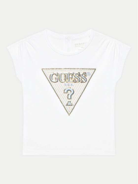 Guess T-krekls K5GI12 K6YW4 Balts Boxy Fit