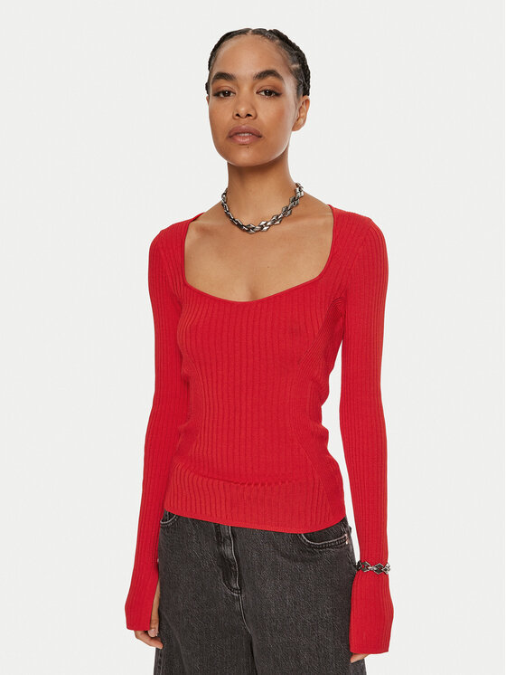 Patrizia Pepe Patrizia Pepe Blúz 8K0213 K9J5 R835 Piros Slim Fit