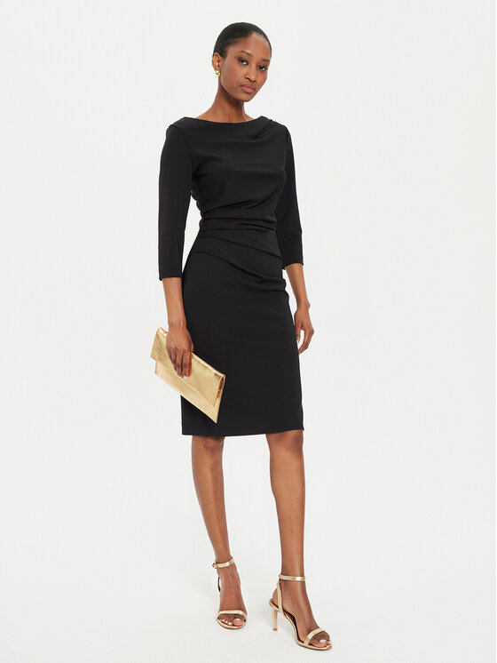 Rinascimento Rinascimento Kokteilinė suknelė CFC0121014003 Juoda Regular Fit