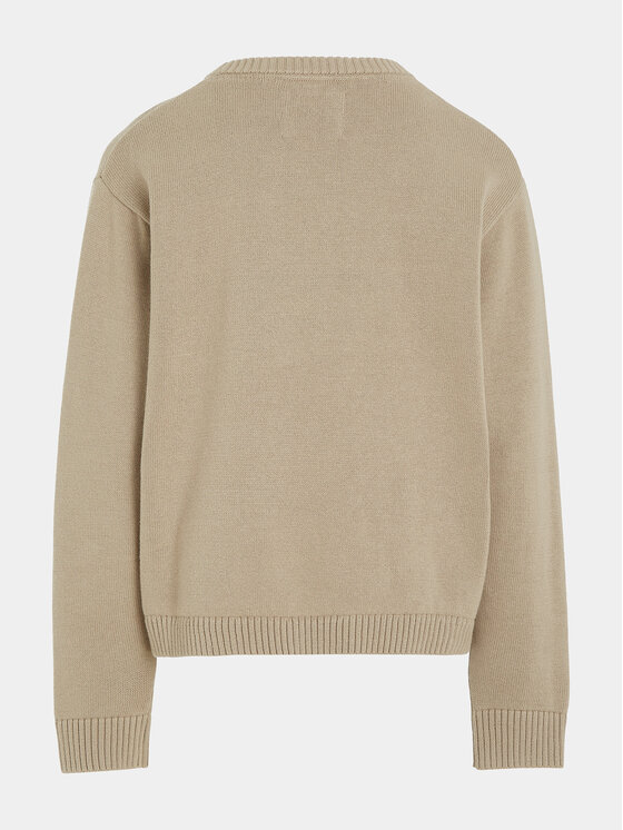 Calvin Klein Jeans Calvin Klein Jeans Sweter Blown Up Logo IB0IB01874 Beżowy Regular Fit