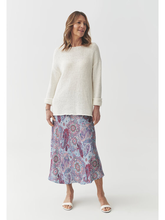 TATUUM TATUUM Spódnica midi SATINI 3 Czerwony A-Line Fit