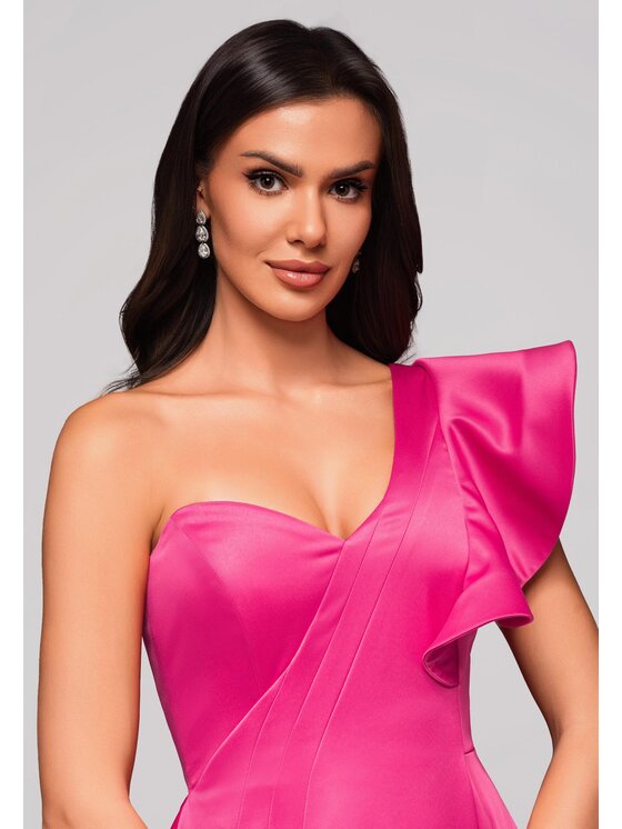 Ombre Ombre Sukienka wieczorowa LA-OM-DLR176 Różowy Regular Fit
