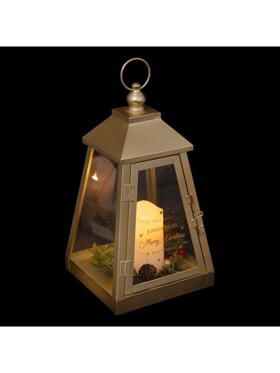 MIAhome MIAhome Lampion metalowy LED EHRAM złoty Złoty