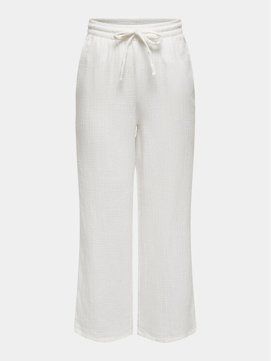 ONLY ONLY Трикотажні штани Thyra 15296375 Білий Comfort Fit
