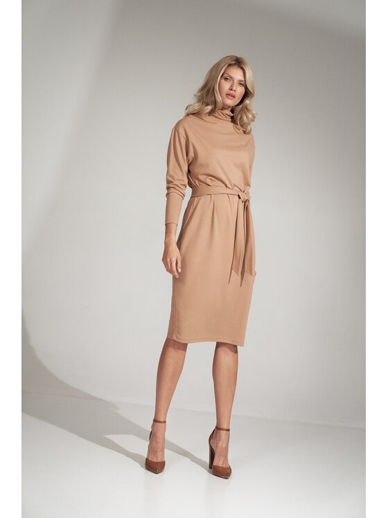 FIGL FIGL Šaty M726 Béžová Regular Fit