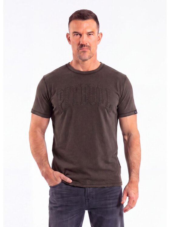 PITBULL PITBULL T-Shirt NORTON APP Brązowy Regular Fit