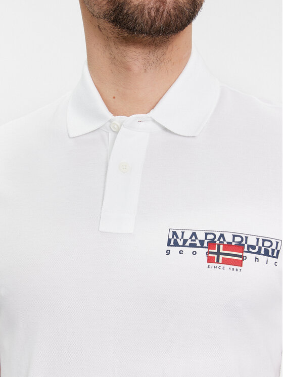 Napapijri Napapijri Polokošeľa E-Aylmer NP0A4HTN Biela Regular Fit
