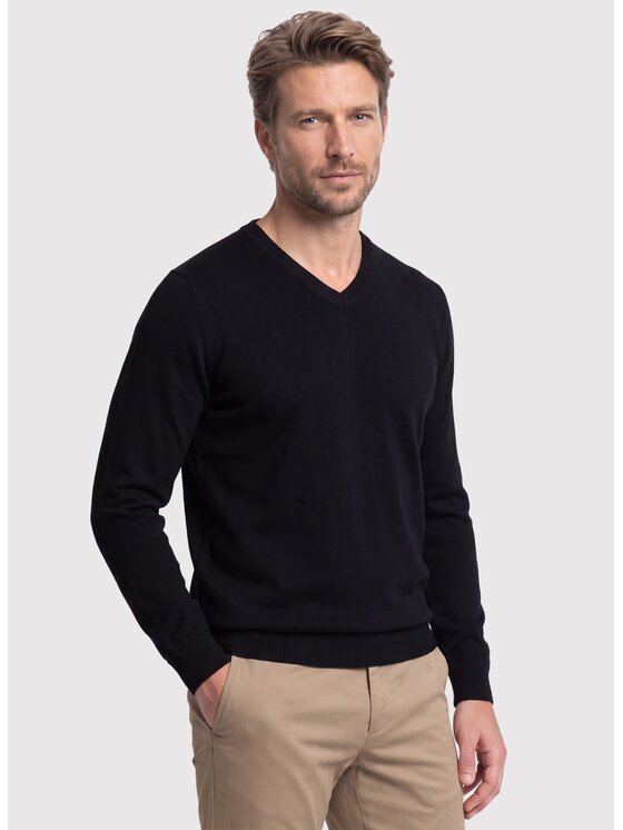 Pako Lorente Pako Lorente Sweter P26WN-2X-010 Czarny Straight Fit