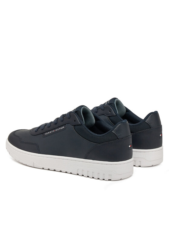 Tommy Hilfiger Tommy Hilfiger Sneakersy Th Basket Core Lth Pinperf FM0FM05466 Tmavomodrá
