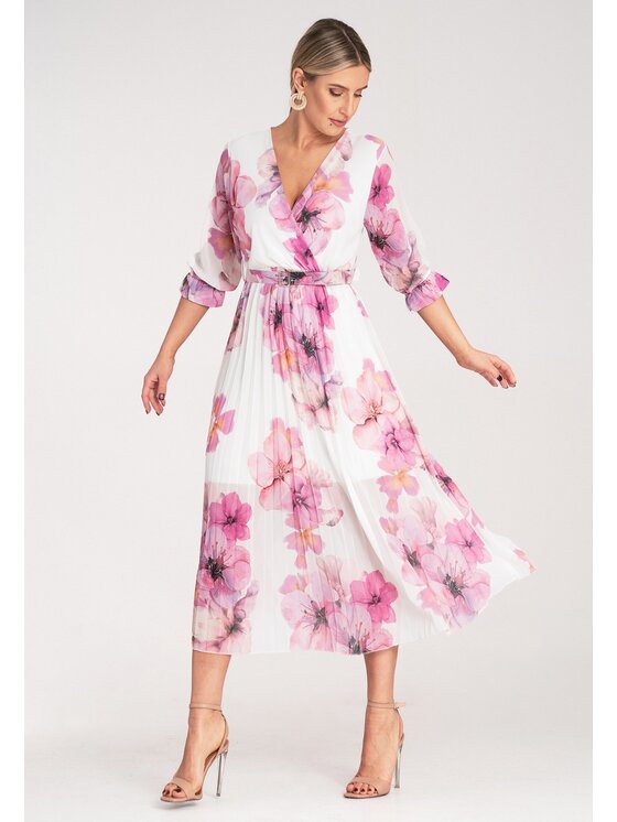 FIGL FIGL Abito da cocktail M1137 Bianco Flared Fit