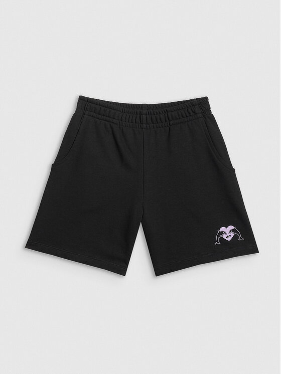 4F 4F Szorty sportowe POOLSIDE CLUB Czarny Regular Fit