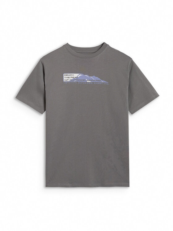 4F 4F T-Shirt APRES SKI Szary Oversize