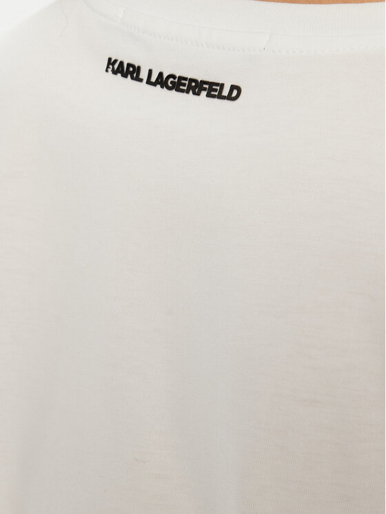 KARL LAGERFELD KARL LAGERFELD T-krekls A1W17124 Balts Regular Fit