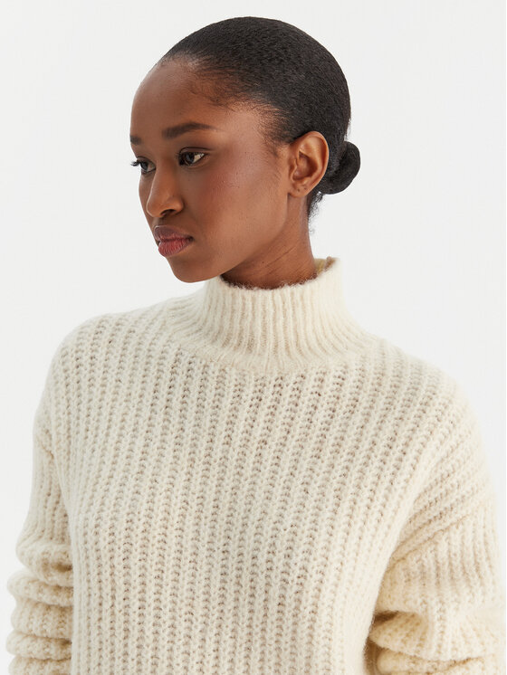 Calvin Klein Jeans Calvin Klein Jeans Dolcevita Brushed Wool Ls LV044D361G Bianco Regular Fit