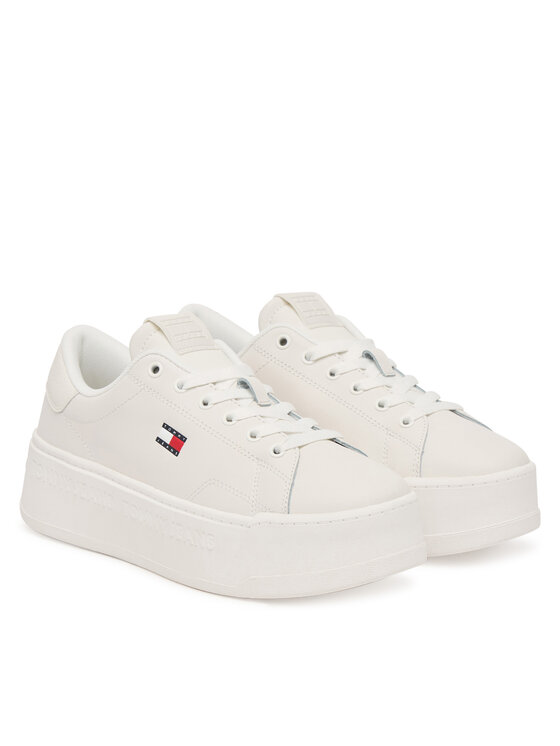 Tommy Jeans Tommy Jeans Snīkeri Tjw Script Cupsole Flatform EN0EN02961 Balts