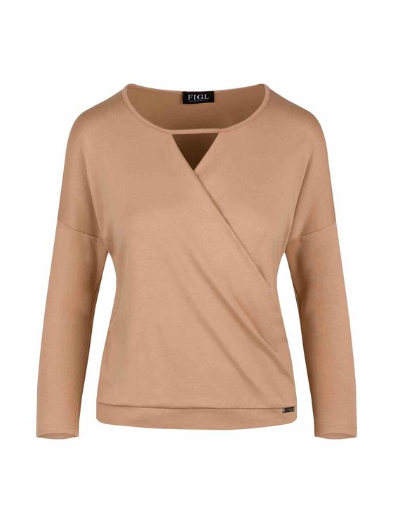 FIGL FIGL Blúzka M710 Béžová Regular Fit